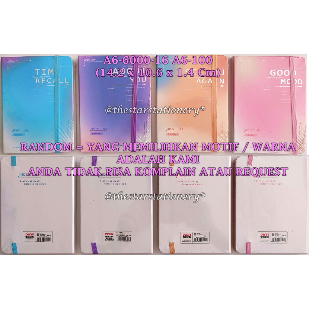 

(1 Biji) GROSIR Gabungan Buku Agenda Tali A6 100 / Buku Catatan / Buku Kerja / Buku Notebook