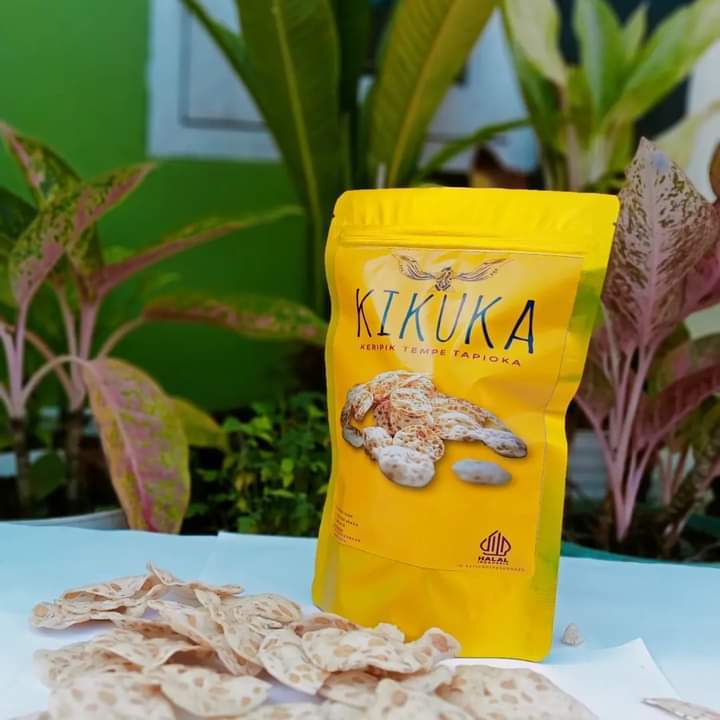 

Cemilan keripik Tempe Kikuka kemasan 250gr/ Keripik tempe oven