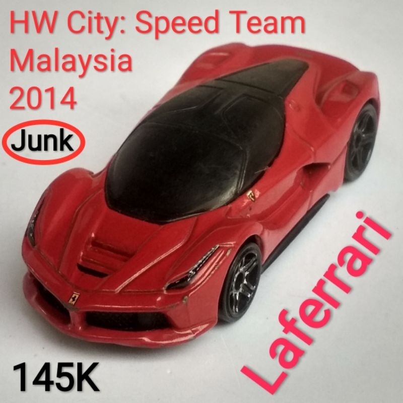 Hot Wheels Ferrari Laferrari Merah Junk