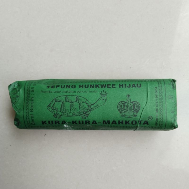 

Tepung hunkwe 95gr kura kura mahkota warna hijau rasa kacang hijau