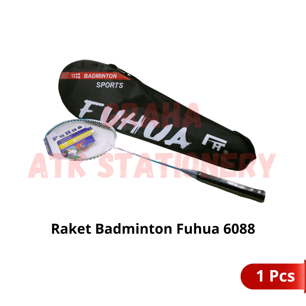 [1 Pcs] Raket Badminton Fuhua 6088 Dengan Sarung / Raket Bulu Tangkis Fuhua 6088 Dengan Sarung