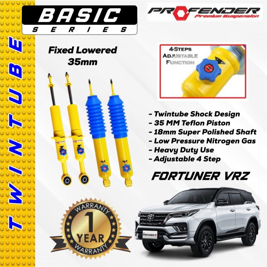 Profender Suspensi Shockbreaker Twintube FIX LOWERED FORTUNER VNT 06+ / VRZ 16+ - DEPAN