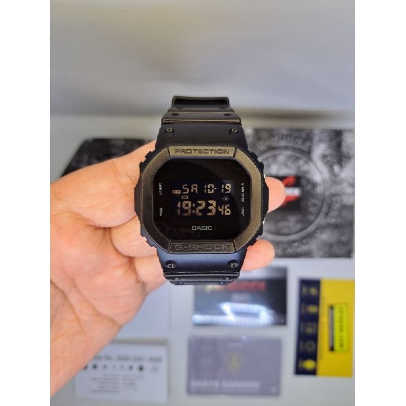 Casio G-Shock DW 5600BB Second Fullset Original - Garansi Resmi Masih Aktif