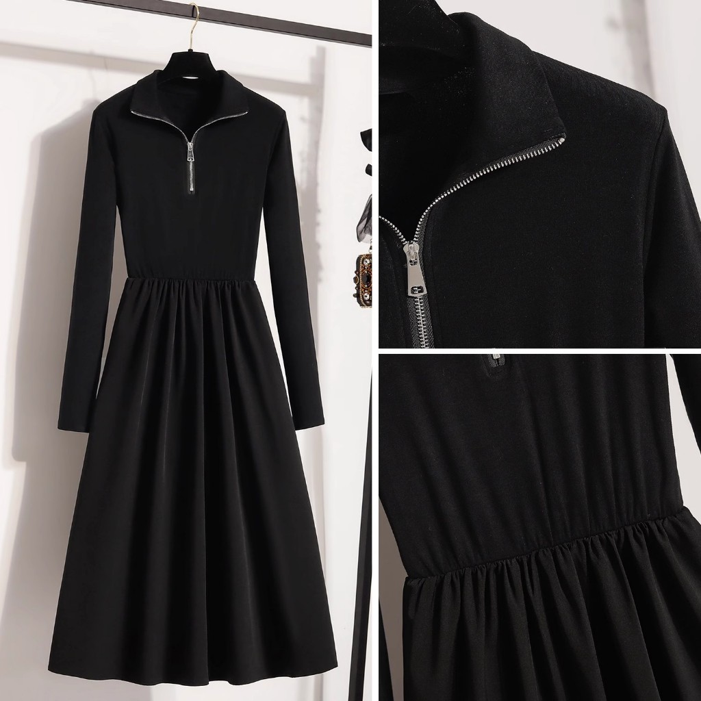 < elegan.girl > dress korean style musilin jumbo melar midi dress crinkle kekinian oversize casual r