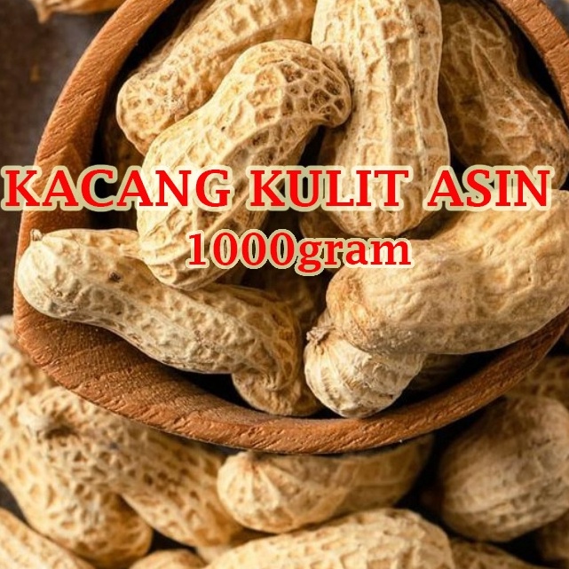 

BOOM Kacang Sangrai Kulit Super 1kg Kacang Kulit Asin Oven Cemilan Snack Makanan Ringan