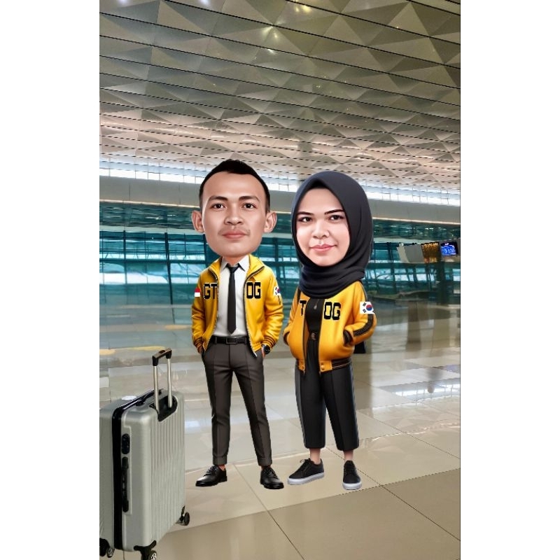 karikatur 3D edit foto kita jadi kartun/karikatur