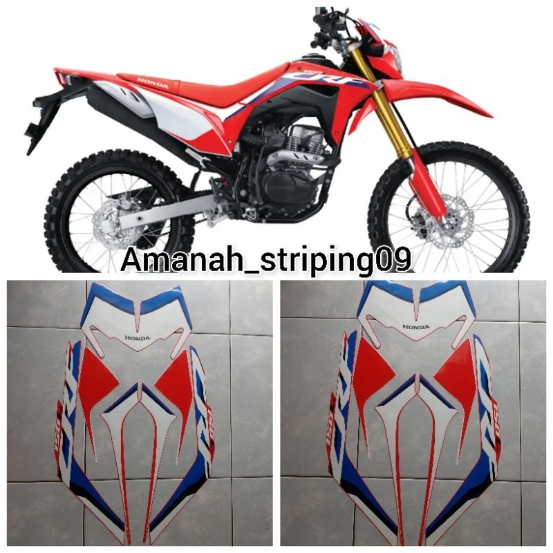 Lish lesh stiker striping standart motor CRF SERIES 150L TAHUN 2019 2020 TERBAIK