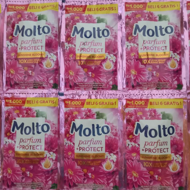 42 SACHET MOLTO 1000 SUNSHINE BLOOMY (PELEMBUT & PEWANGI KONSENTRAT)