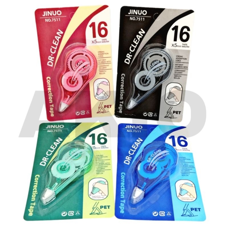 

Tip ex Kertas Roll DR. CLEAN JINUO 7511 16m Correction Tape Aesthetic Murah