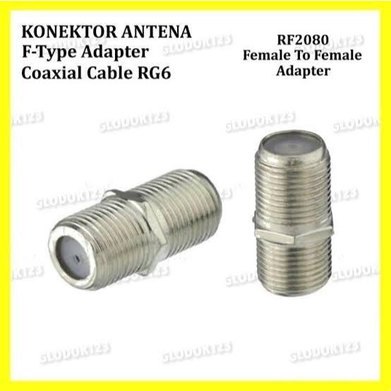 konektor untuk sambungan F drat kabel RG6 (parabola/ antena tv digital)