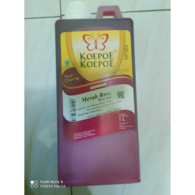 

MURAH!! Pewarna Makanan Merah Rose Kupu-Kupu 1Liter