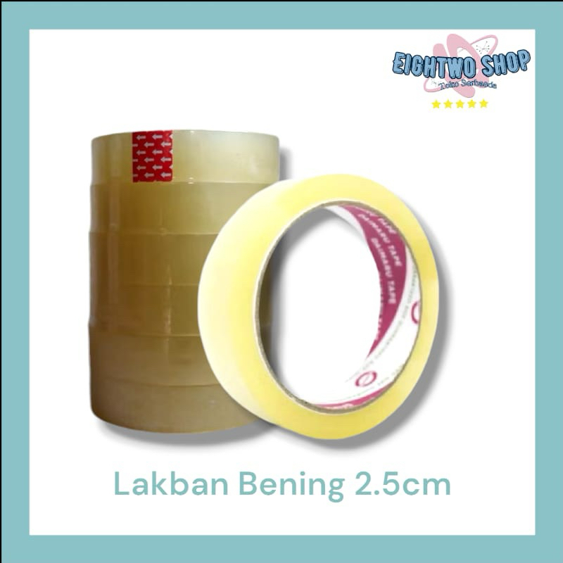 

Lakban Bening 2,5 cm Murah Yama 65 yard
