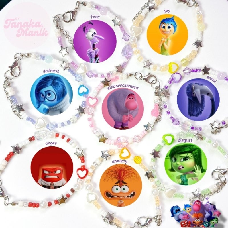 byTanakaManik Gelang Inside Out Bracelet Inside Out 2 Gelang Manik Inside Out 2 Couple Bracelet Frie