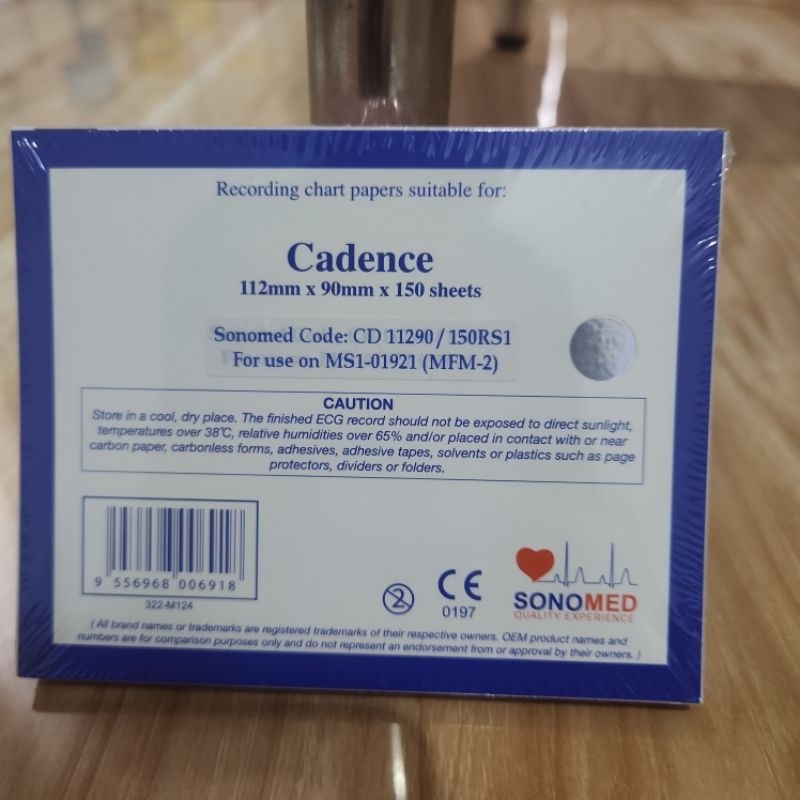 Kertas ekg / kertas ctg cadence / ctg edan / 112mm x 90mm x 150sh