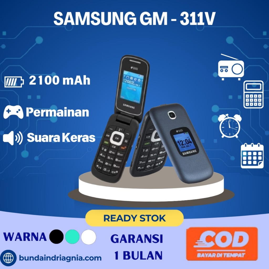 handphone Samsung GM - 311V Hp Lipat Terbaru Dual Sim Camera Jadul Original