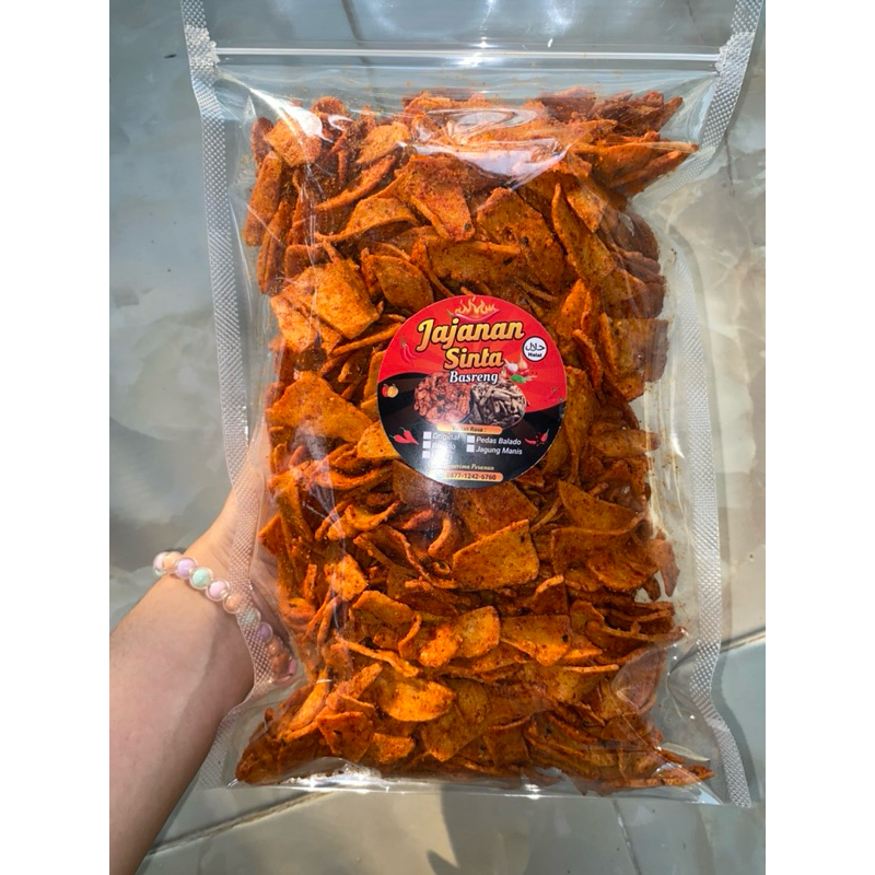

basreng kering daun jeruk renyah aneka varian rasa jajanan sinta