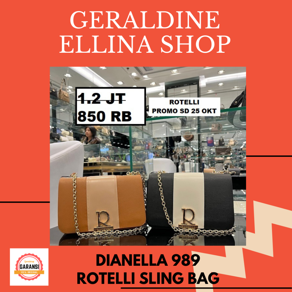 Tas Rotelli wanita seri DIANELLA 989 sling bag original store