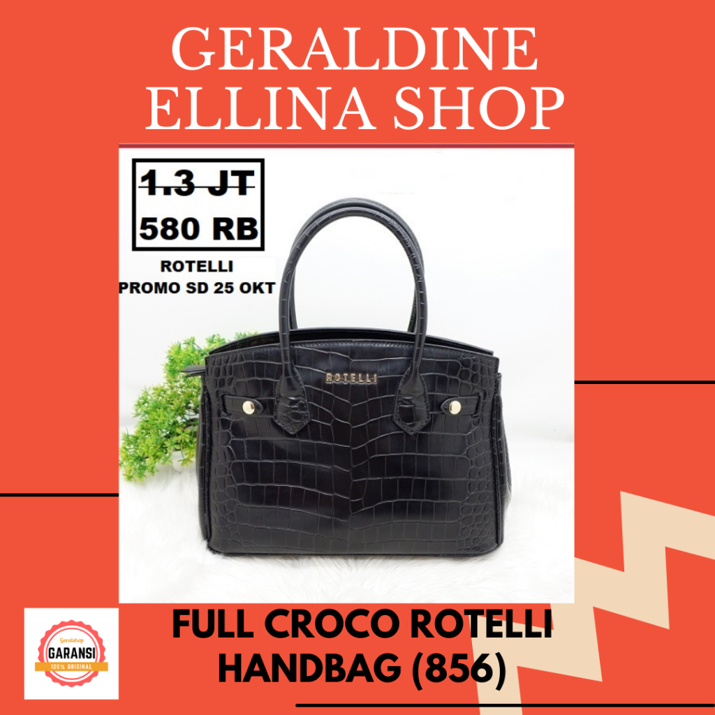 Tas Rotelli wanita seri FULL CROCO 856 handbag sale original store