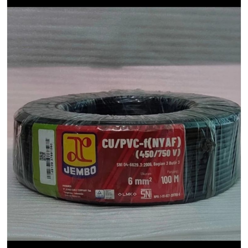KABEL NYAF 6MM JEMBO ECERAN / POTONGAN