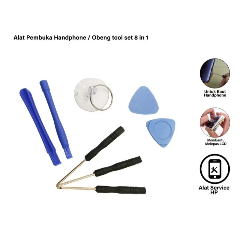 alat service hp ringan satu set lengkap dengan obeng