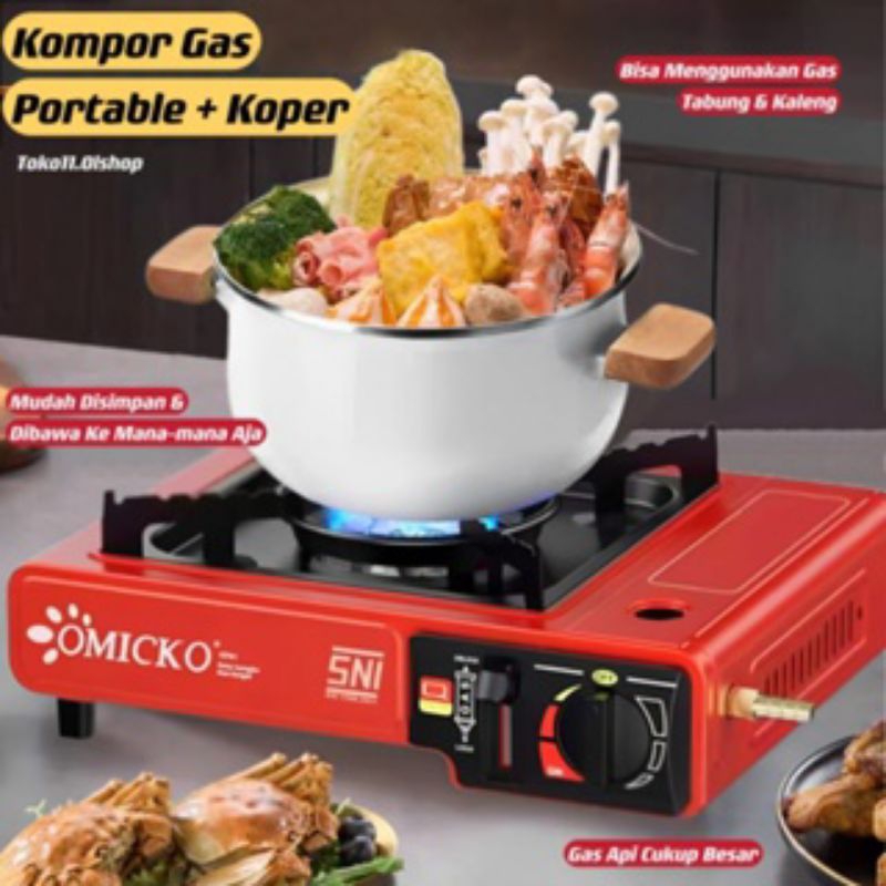 KOMPOR GAS PORTABLE OMICKO/KOMPOR PORTABLE/KOMPOR GAS