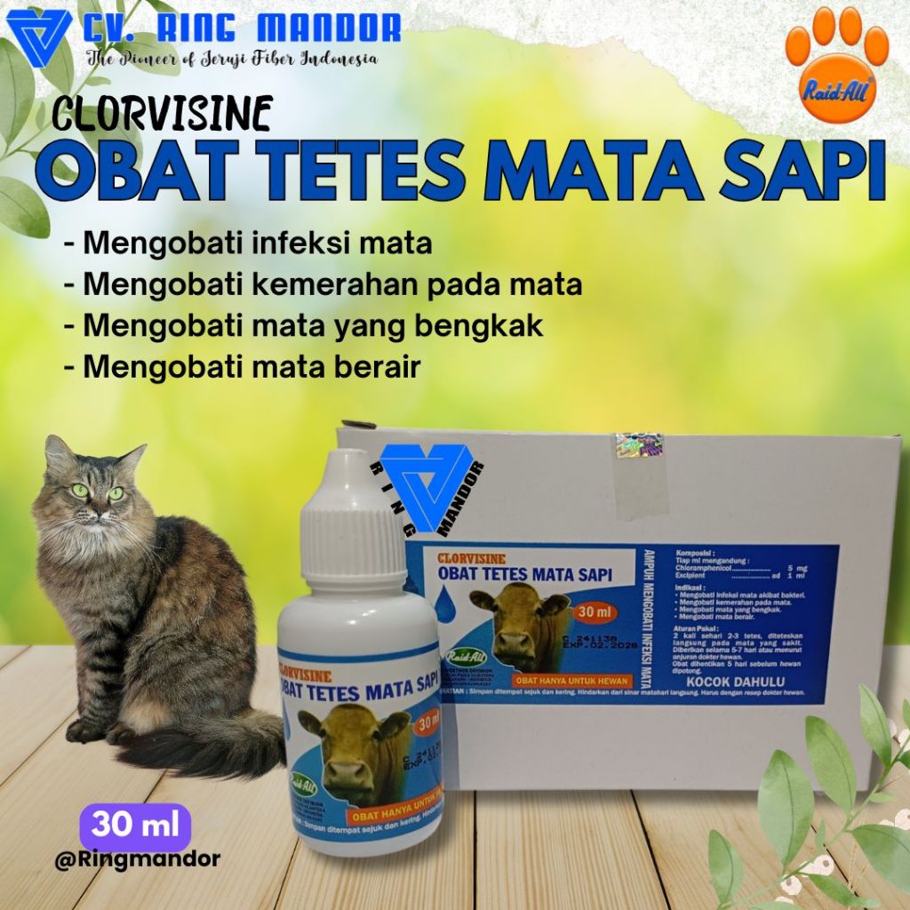 OBAT TETES MATA KAMBING SAPI CHORVISIN  30 ML
