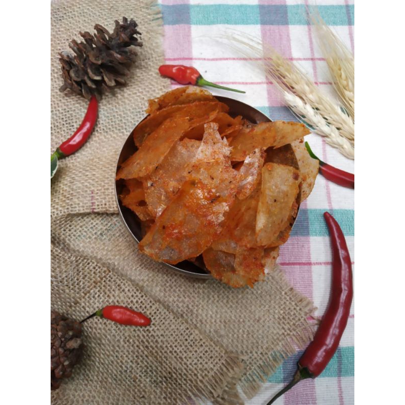 

Keripik kaca pedas seblak kemasan ecer