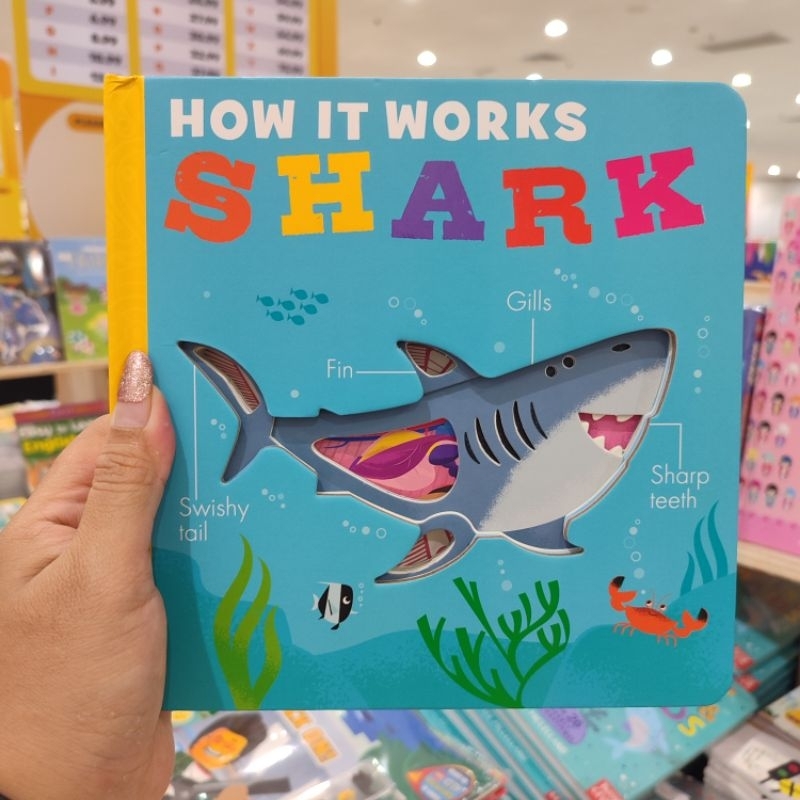 BIG BAD WOLF BOOKS • HOW IT WORKS : SHARK - BUKU ANAK BOARD BOOK REFERENCE BBW IMPORT