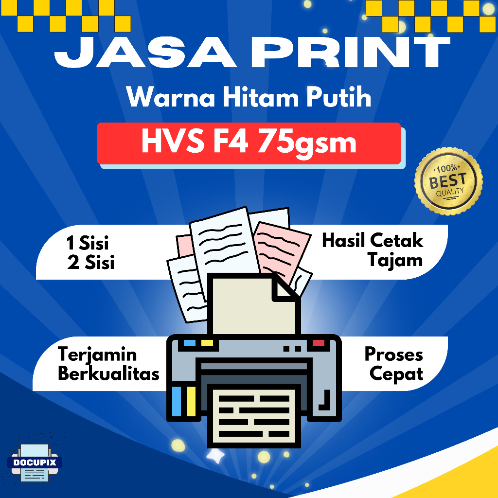 

PRINT/Cetak Dokumen HVS F4 75gsm Hitam-Putih-Warna 1 sisi 2 sisi