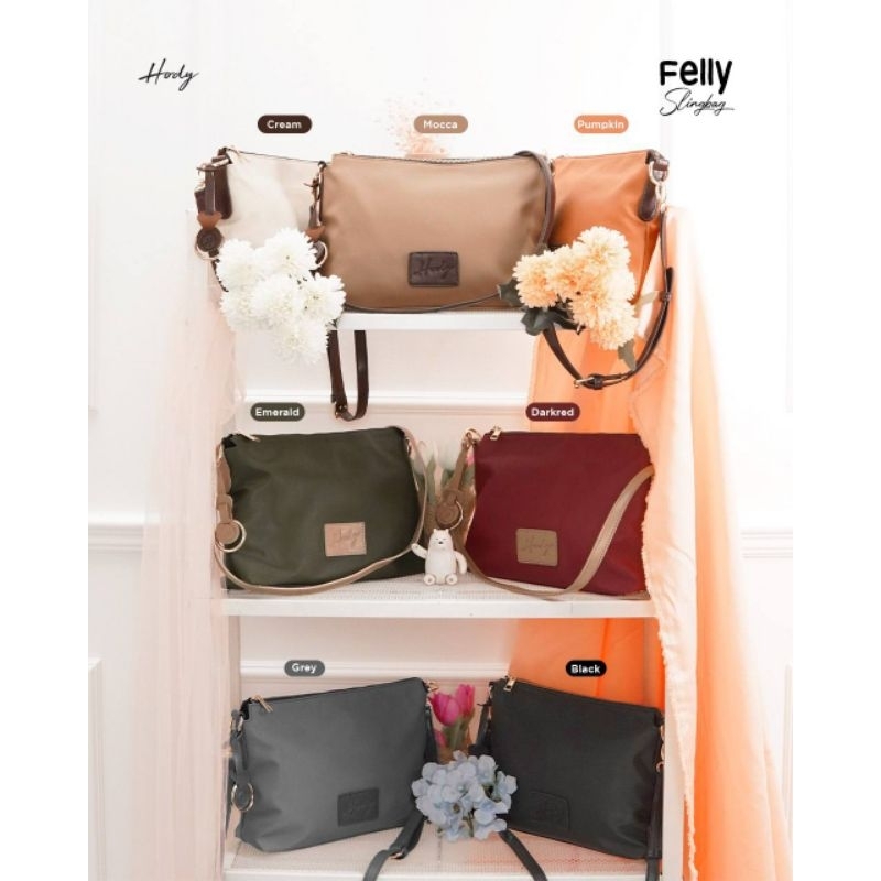 Hody Official Pusat - Felly Meera Bag Slingbag Wanita Tas Wanita Anti Air Tali Panjang Nilon