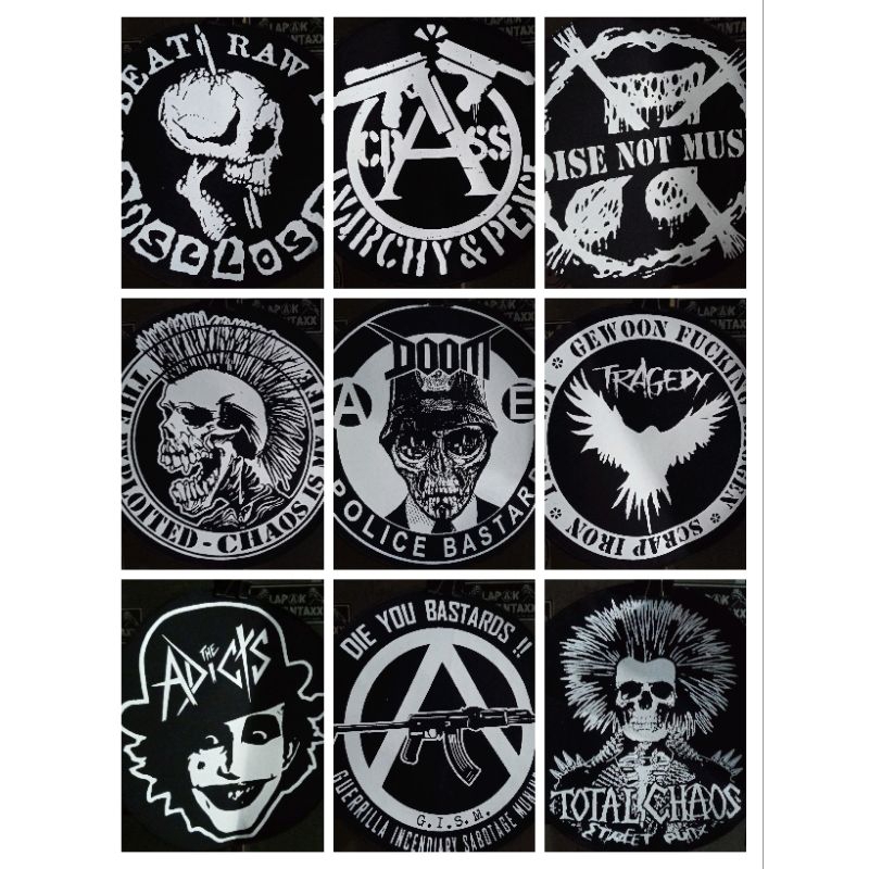 EMBLEM PUNGGUNG//BACK PACHT//EMBLEM BESAR//EMBLEM PUNK//LOGO BAND PUNK//EMBLEM PUNGGUNG BULAT