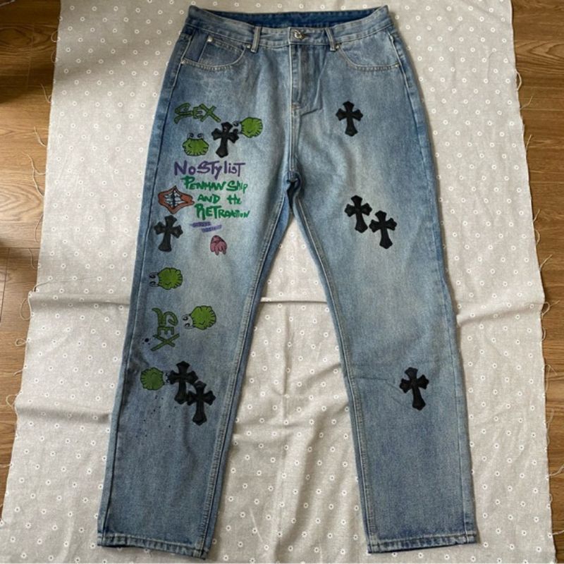 JEANS CHROME HEARTS