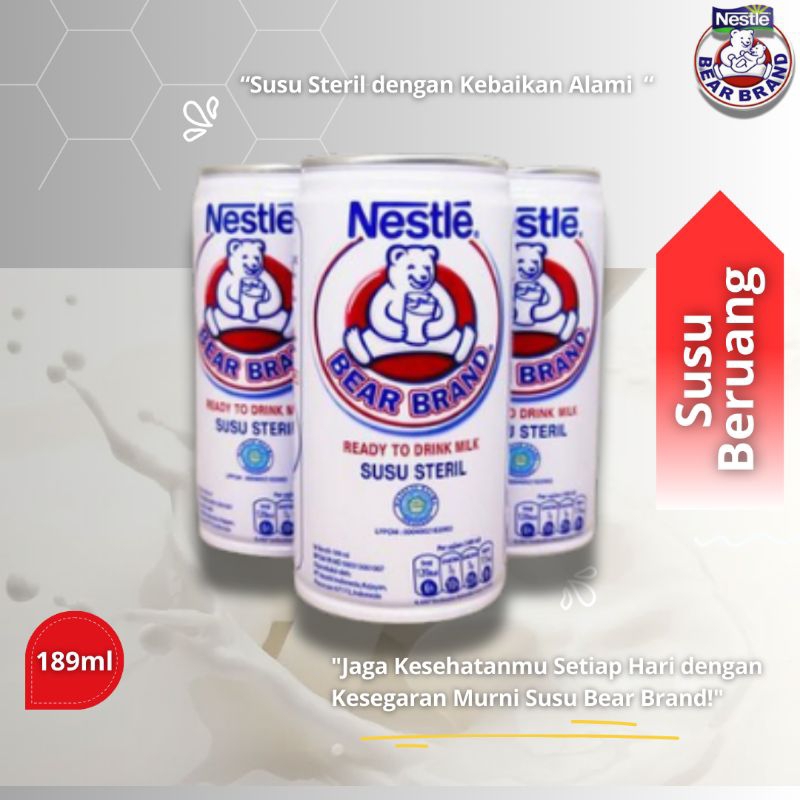 

BEAR BRAND Susu Beruang Susu Kaleng Murni 189 ml