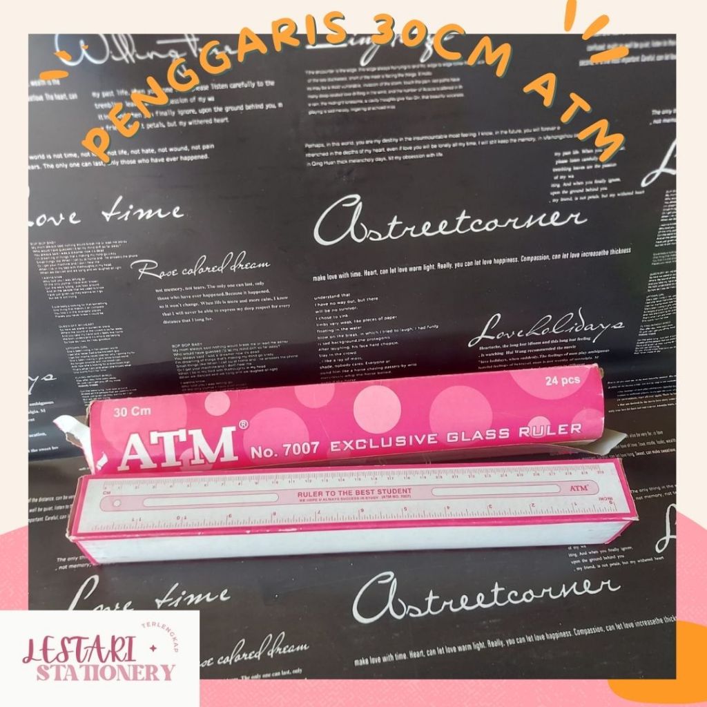 

Penggaris ATM 30cm | Penggaris Plastik Murah | Ruler Murah 30cm | Lestari Stationery