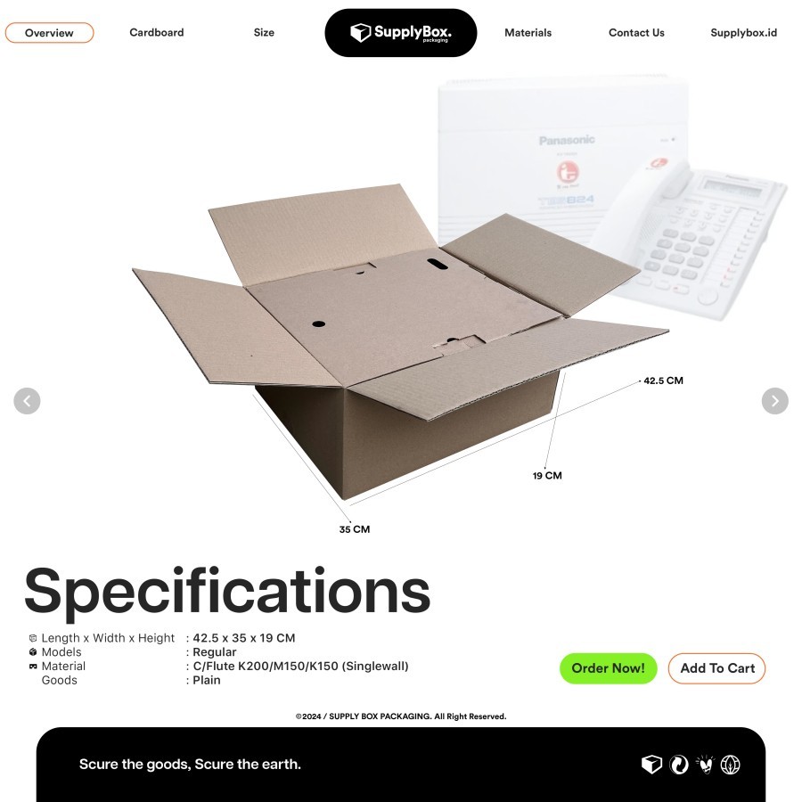 

DUS BOX TLP PANASONIC 42.5 x 35 x 19 CM | Dus Telepon | Kardus Telepon