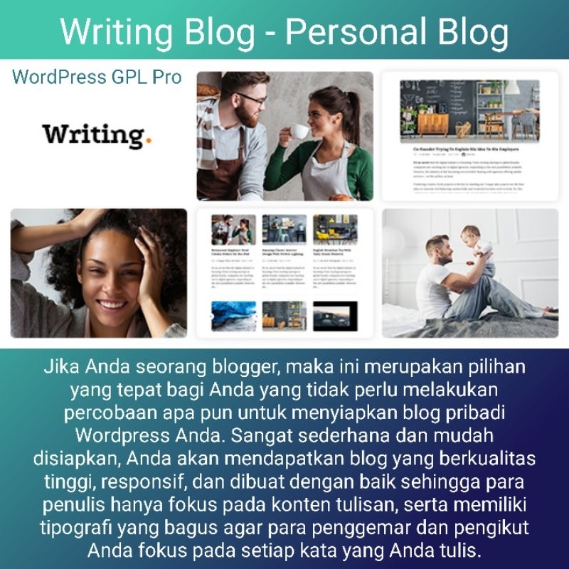 Writing Blog - Personal Blog | Premium WordPress Plugin Theme