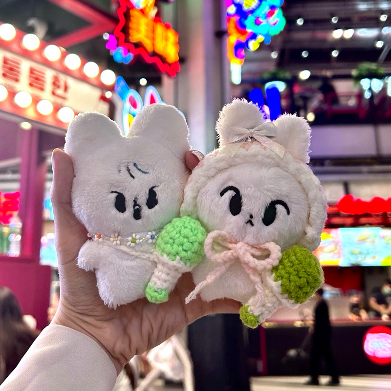 CROCHET MINI LIGHTSTICK NEOBONG CARATBONG KEYRING SLING BAG 10CM DOLL aksesoris haddo gomdo miniteen