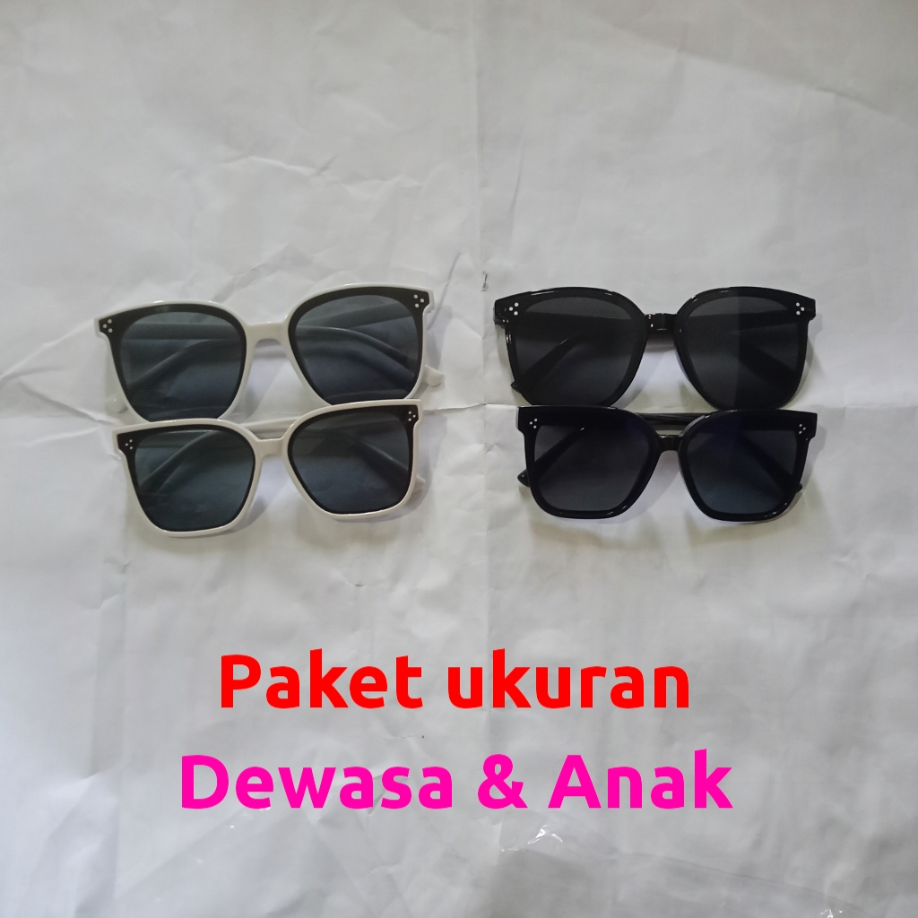 Matching outfits Paket sepasang (2 buah) kacamata hitam dewasa (ibu) dan anak unik murah fashion kor