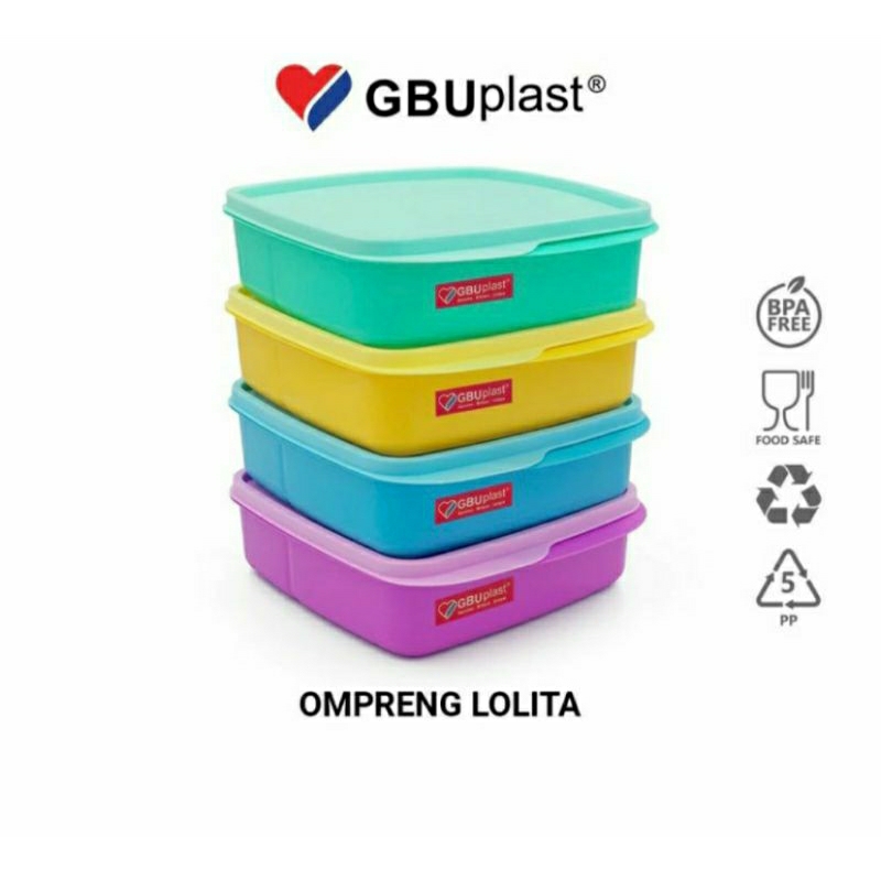 LunchBox Plastik GBU LOLITA / Kotak Makan Kotak Bekal Makanan Plastik