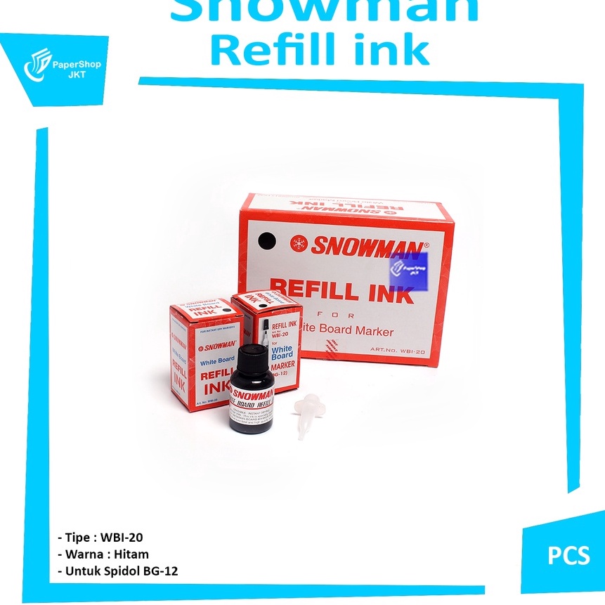 

Eksklusif SNOWMAN Tinta Spidol Whiteboard White Board Marking Ink Pcs