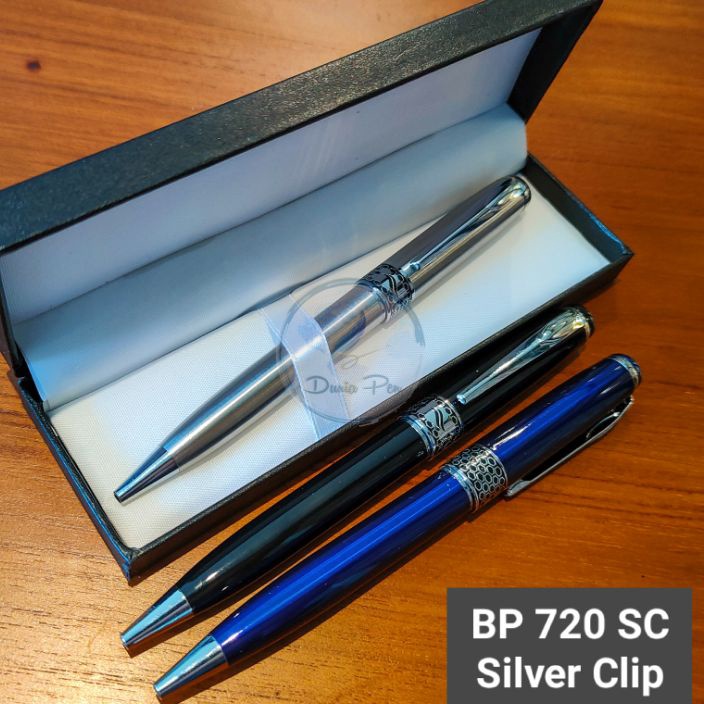 

KF7 Pen Metal Ekslusif Model BP 72 Klip Emas dan Sier Ballpoint Mewah