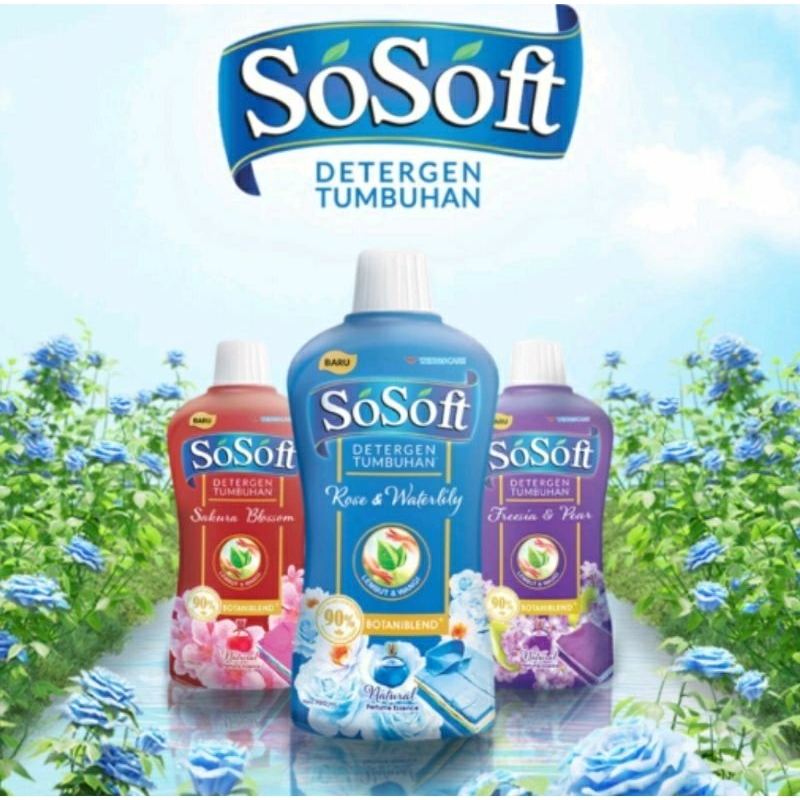 DETERGENT CAIR SOSOFT 700ML BOTOL 1 dus isi 6