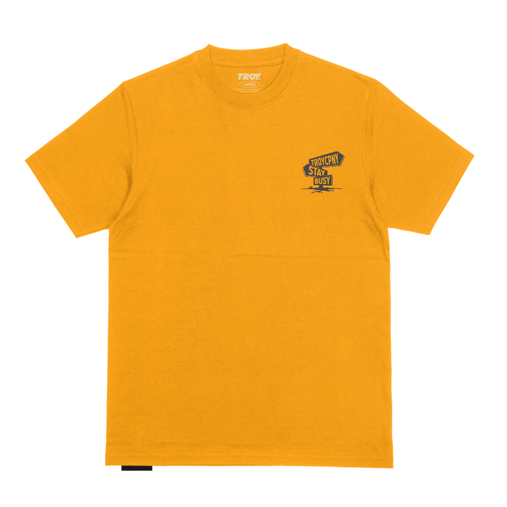 Troy Company Tshirt Yellow Mustard Choose - Kaos Lengan Pendek Kaos Kuning Mustard MTD 2769