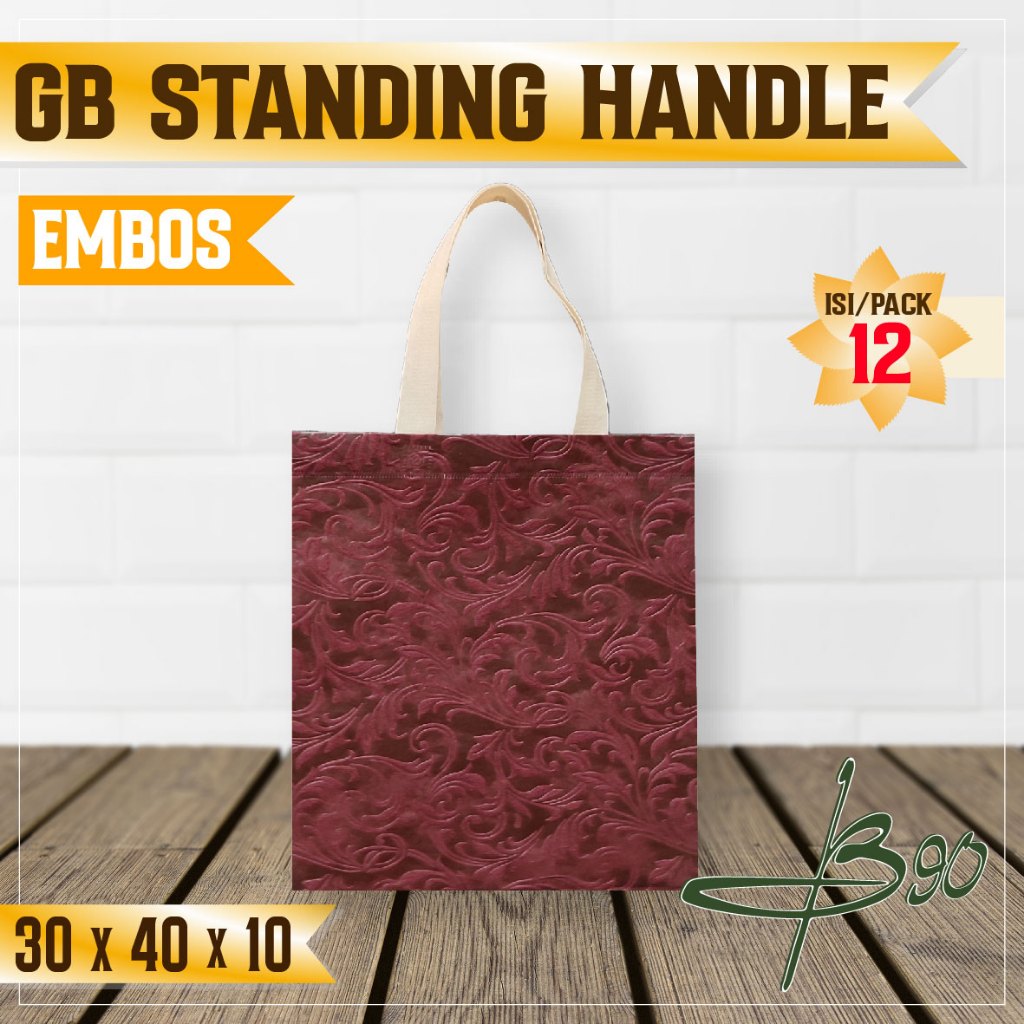 

Tas Kain Goodie Bag Embos 30x40 Tas Spunbond Tas Souvenir 12pcs