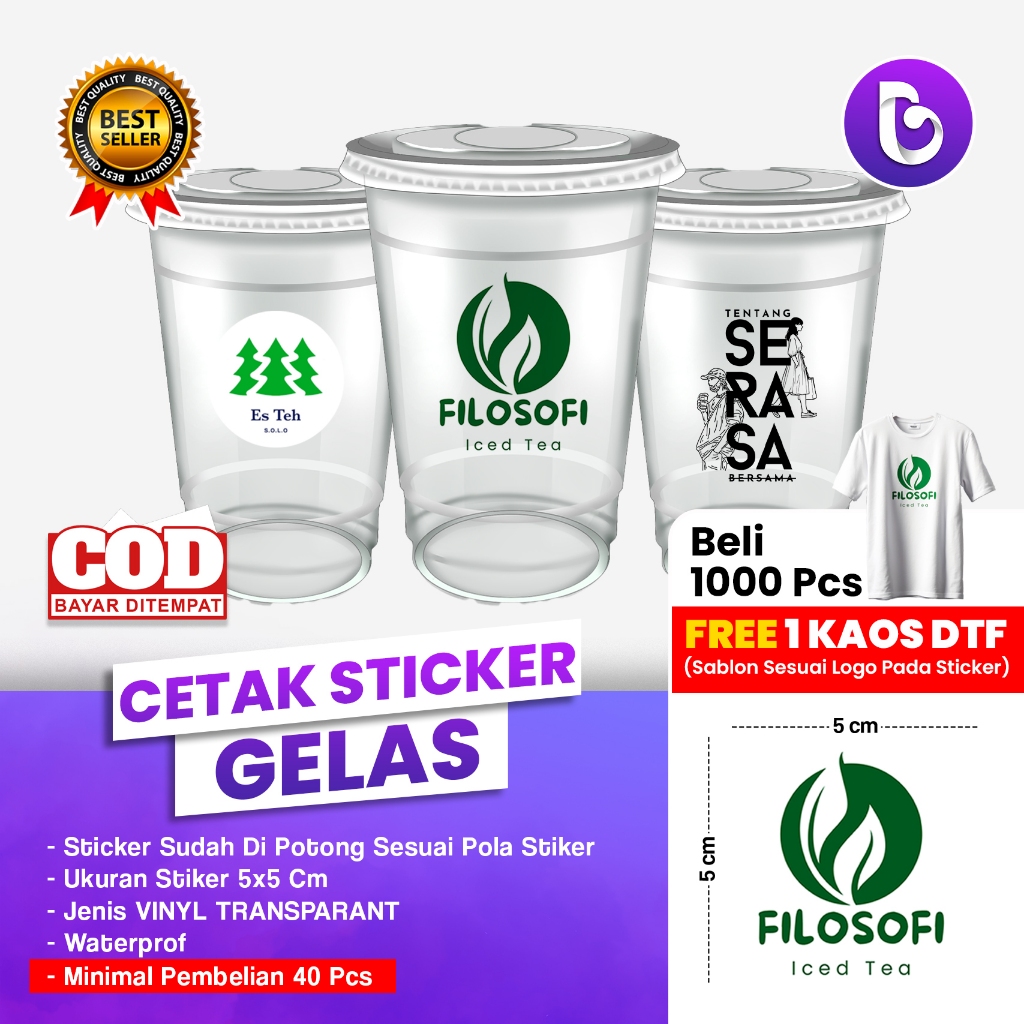 

CETAK LABEL GELAS/CUP MINUMAN TRANSPARANT UK 5x5CM