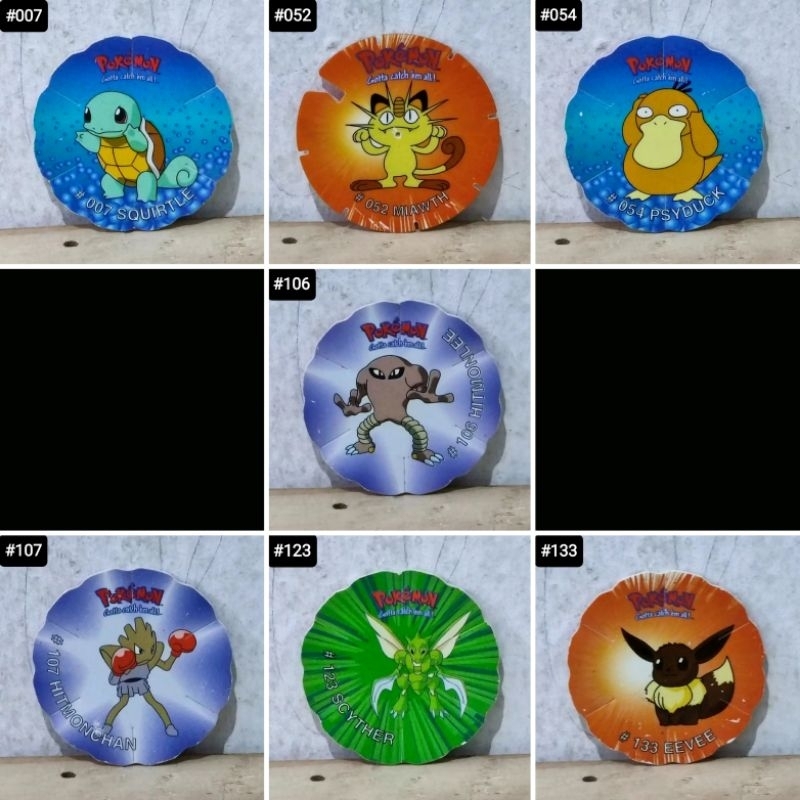 Tazos POKEMON Original Spin Smash Generasi I, Part. 2