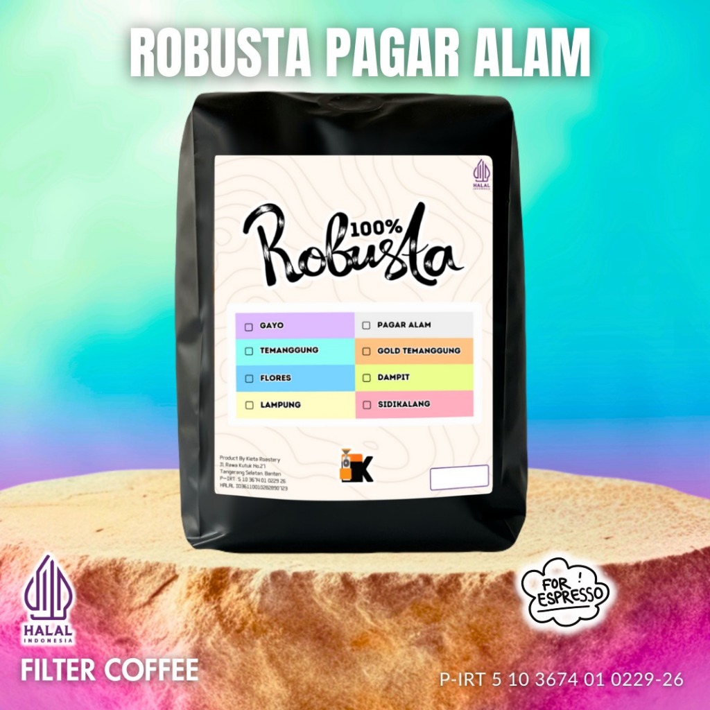 

Kieta Roastery - Biji Kopi Espresso Robusta Pagar Alam 100g / Bubuk Roasted Coffee Bean