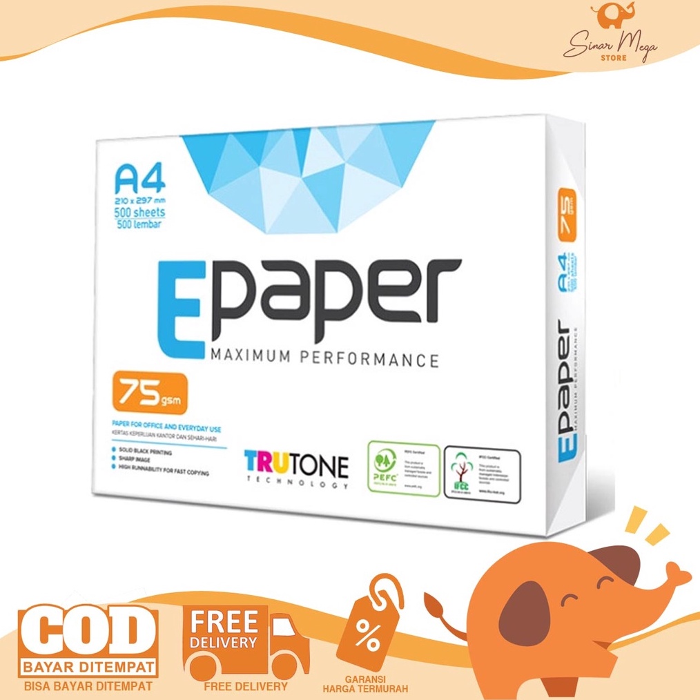 

KODE T22Y Epaper Kertas PrintFotopy A4 75gr