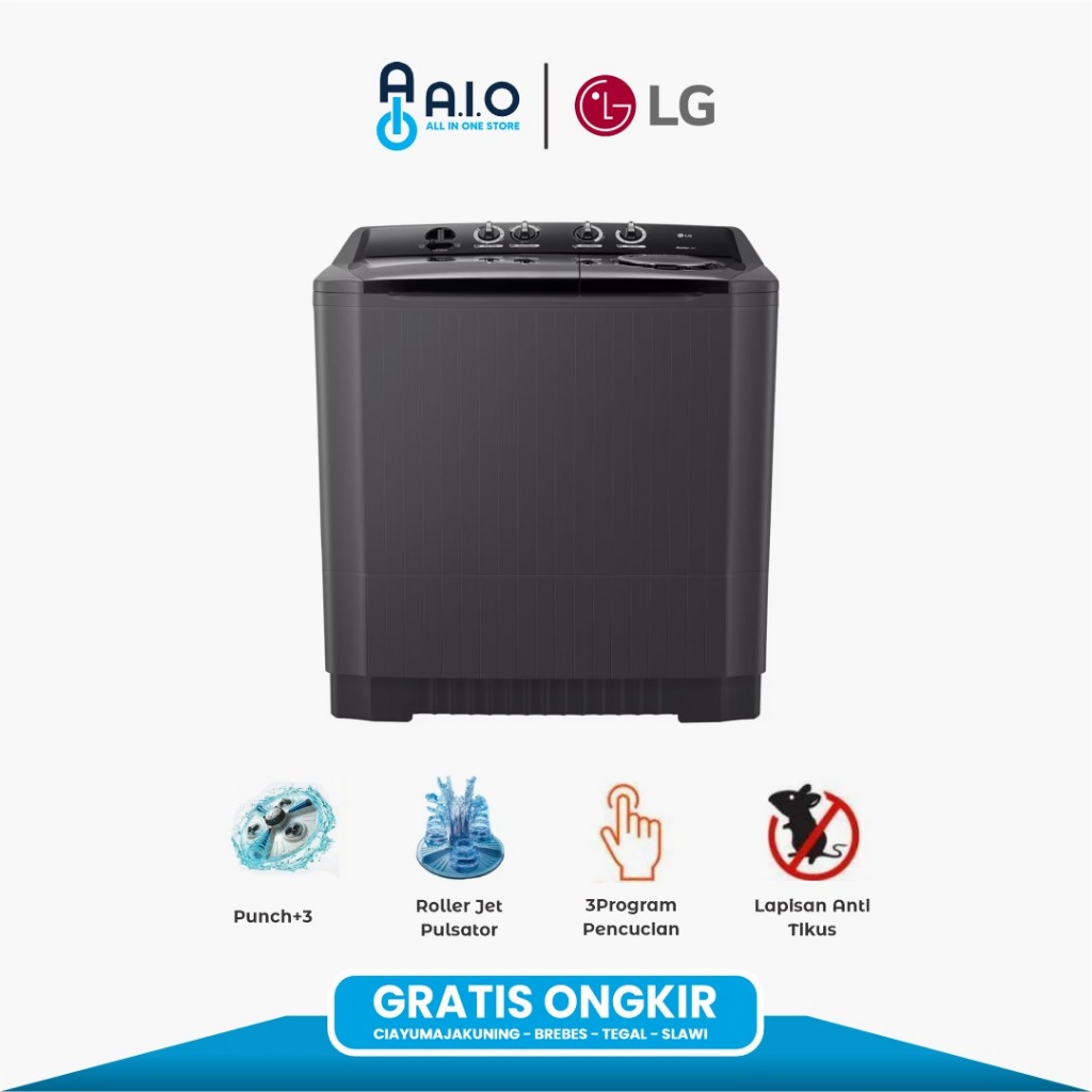 LG - MESIN CUCI 2 TABUNG 18 KG - P1800RTM