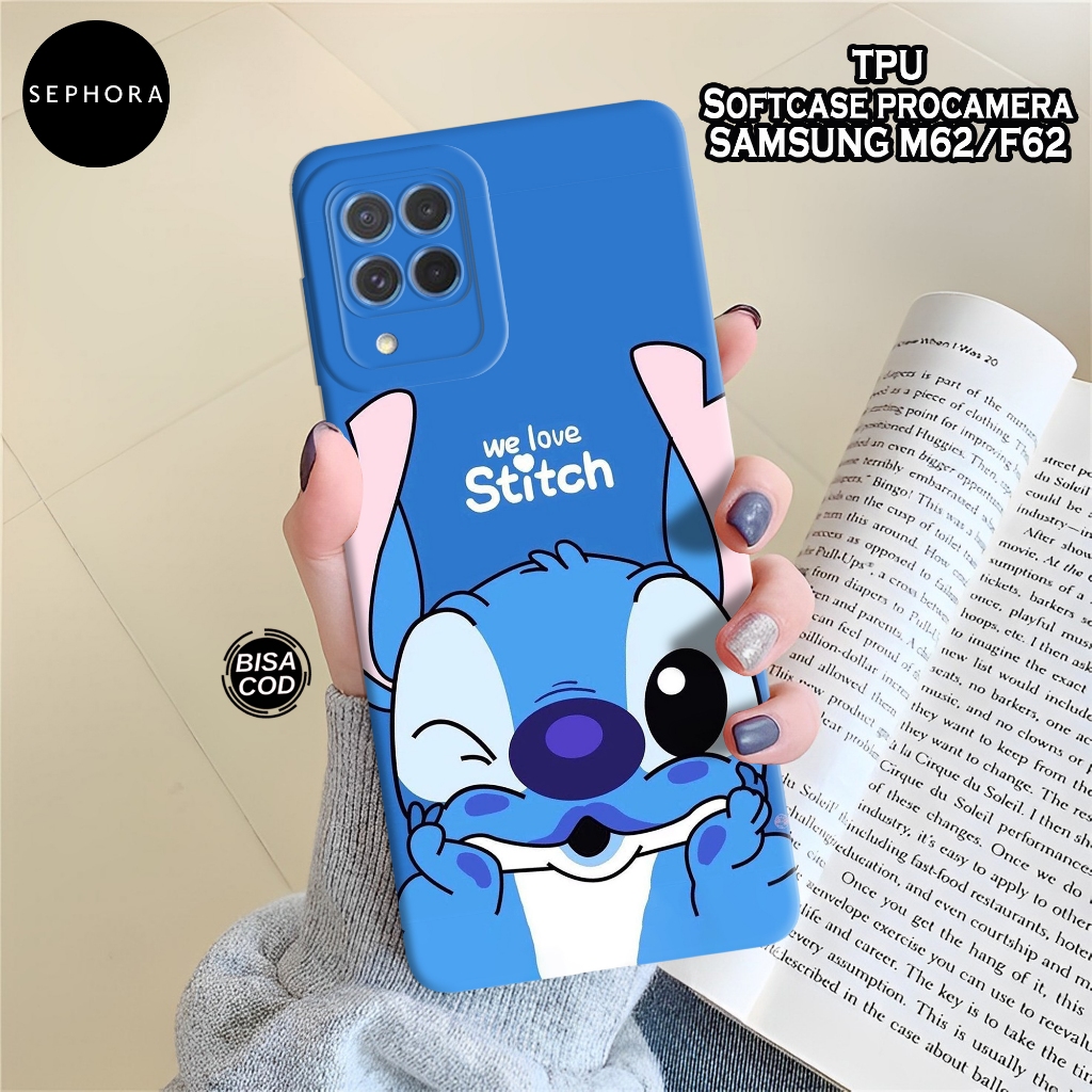 Case Samsung M62 / F62 Terbaru - Fashion Case Stitch - Softcase Samsung M62 / F62 - Case Pro Camera 